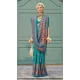 Firozi Blue Banarasi Silk Weaving Work Party Wear Saree - 11540201569