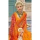 Orange Banarasi Silk Weaving Work Party Wear Saree - 11540201570