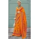 Orange Banarasi Silk Weaving Work Party Wear Saree - 11540201570