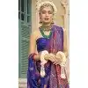 Purple Banarasi Silk Weaving Work Party Wear Plus Size Saree - 11540201571