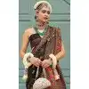 Black Banarasi Silk Weaving Work Party Wear Plus Size Saree - 11540201572