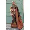 Black Banarasi Silk Weaving Work Party Wear Plus Size Saree - 11540201572
