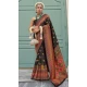 Black Banarasi Silk Weaving Work Party Wear Saree - 11540201572