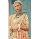 Cream Banarasi Silk Weaving Work Party Wear Saree - 11540201573