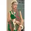Green Banarasi Silk Weaving Work Party Wear Plus Size Saree - 11540201575