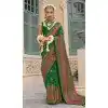 Green Banarasi Silk Weaving Work Party Wear Plus Size Saree - 11540201575