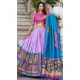 Tussar Silk Printed Traditional Party Wear Lehenga Choli In Light Purple - 11562201691