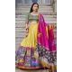 Tussar Silk Printed Traditional Party Wear Lehenga Choli In Yellow - 11562201692