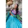 Tussar Silk Printed Traditional Party Wear Plus Size Lehenga Choli In Sky Blue - 11562201694