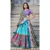 Tussar Silk Printed Traditional Party Wear Plus Size Lehenga Choli In Sky Blue - 11562201694