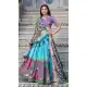 Tussar Silk Printed Traditional Party Wear Lehenga Choli In Sky Blue - 11562201694