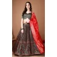 Green Silk Jacquard Work Casual Party Wear Lehenga Choli  - 11564201697
