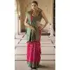 Banarasi Silk Weaving Work Party Wear Plus Size Saree In Rani Pink - 11576201771