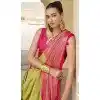 Banarasi Silk Weaving Work Party Wear Plus Size Saree In Parrot Green - 11576201774
