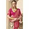 Banarasi Silk Weaving Work Party Wear Plus Size Saree In Beige - 11576201775