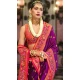 Purple Banarasi Silk Resham Work Designer Party Wear Saree - 11577201776