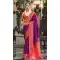 Purple Banarasi Silk Resham Work Designer Party Wear Saree - 11577201776