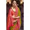 Parrot Green Banarasi Silk Resham Work Designer Party Wear Plus Size Saree - 11577201777