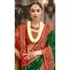 Dark Green Banarasi Silk Resham Work Designer Party Wear Plus Size Saree - 11577201778