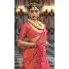 Pink Banarasi Silk Resham Work Designer Party Wear Plus Size Saree - 11577201779