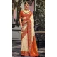 Cream Banarasi Silk Resham Work Designer Party Wear Saree - 11577201783