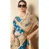 Georgette Zari Weaving Work Party Wear Plus Size Saree In Firozi Blue - 11579201791