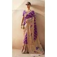 Georgette Zari Weaving Work Party Wear Saree In Purple - 11579201793
