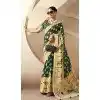 Georgette Zari Weaving Work Party Wear Plus Size Saree In Green - 11579201794