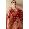Georgette Zari Weaving Work Party Wear Plus Size Saree In Red - 11579201796