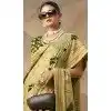Georgette Zari Weaving Work Party Wear Plus Size Saree In Mehendi Green - 11579201797