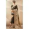 Georgette Zari Weaving Work Party Wear Plus Size Saree In Black - 11579201798