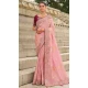 Baby Pink Tissue Silk Embroidery Butti Work Wedding Wear Saree - 11615202163
