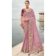 Mauve Tissue Silk Embroidery Butti Work Wedding Wear Saree - 11615202164