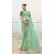 Mint Green Tissue Silk Embroidery Butti Work Wedding Wear Saree - 11615202168