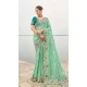 Mint Green Tissue Silk Embroidery Butti Work Wedding Wear Saree - 11615202168