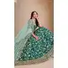 Art Silk Embroidered Designer Wear Plus Size Lehenga Choli In Rama Green - 11616202172