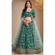 Art Silk Embroidered Designer Wear Lehenga Choli In Rama Green - 11616202172