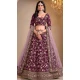 Art Silk Embroidered Designer Wear Lehenga Choli In Burgundy - 11616202173
