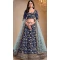 Art Silk Embroidered Designer Wear Lehenga Choli In Navy Blue - 11616202174