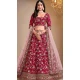 Art Silk Embroidered Designer Wear Lehenga Choli In Rani Pink - 11616202175