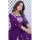 Purple Fox Georgette Embroidery Work Party Wear Lehenga Choli - 11623202198