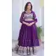 Purple Fox Georgette Embroidery Work Party Wear Lehenga Choli - 11623202198