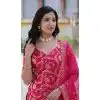 Georgette Jacquard Work Party Wear Plus Size Sharara Suit In Rani Pink - 11624202203