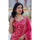 Georgette Jacquard Work Party Wear Sharara Suit In Rani Pink - 11624202203