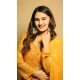 Mustard Faux Blooming Embroidered Anarkali Suit - 11629202226