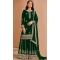 Green Faux Georgette Embroidered Pakistani Style Palazzo Salwar Suit - 11581201803