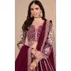 Art Silk Embroidery Work Designer Wear Plus Size Lehenga Choli In Wine - 11582201808