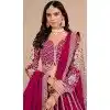 Art Silk Embroidery Work Designer Wear Plus Size Lehenga Choli In Rani Pink - 11582201810