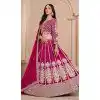 Art Silk Embroidery Work Designer Wear Plus Size Lehenga Choli In Rani Pink - 11582201810
