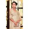 Cream Kanchivaram Silk Zari Weaving Work Party Wear Plus Size Saree - 11626202208